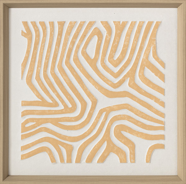 Gemälde GOLDEN BALANCE LINES in goldfarben aus Holz