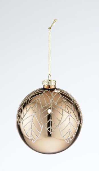 Weihnachtskugel gold in goldfarben aus Glas