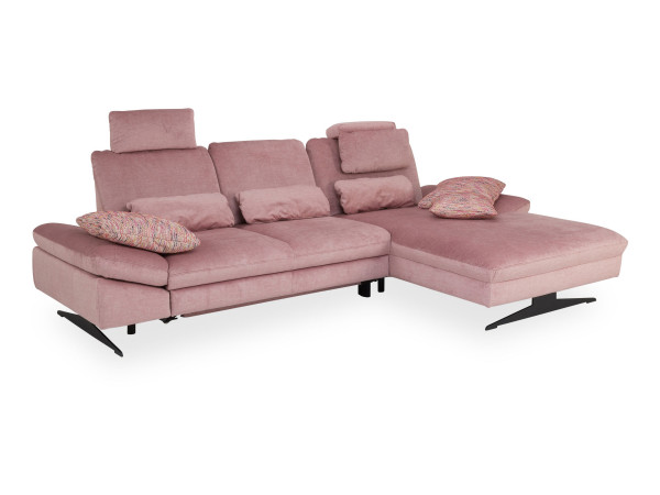 Polsterecke vito Amaze in rose aus Stoff