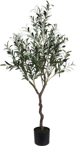 Kunstpflanze Olivenbaum in grün aus Kunststoff