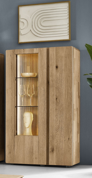 Vitrine hartmann VIDA in Kerneiche aus Massivholz