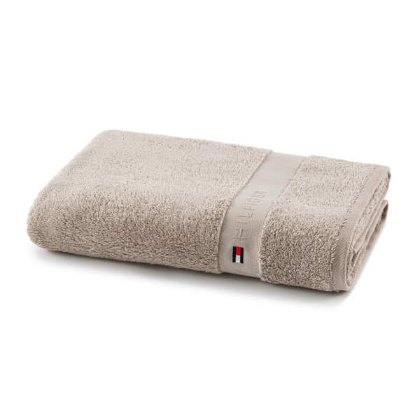 Duschtuch TOMMY HILFIGER LEGEND in sand aus Baumwolle