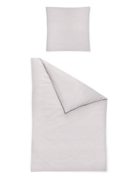 Bettwäsche MONDO Seersucker in braun aus Baumwolle