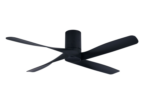 Deckenventilator RIVIERA LED in schwarz aus Kunststoff