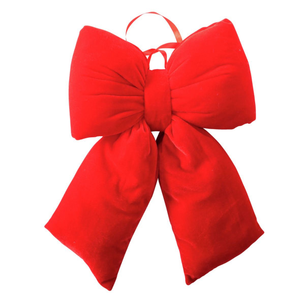 Christbaumschmuck Hänger Schleife BOWY in rot aus Polyester