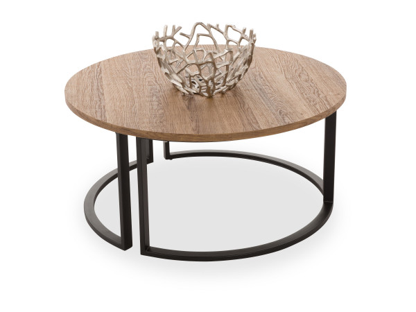 Couchtisch CHICAGO 2 in schwarz aus MDF