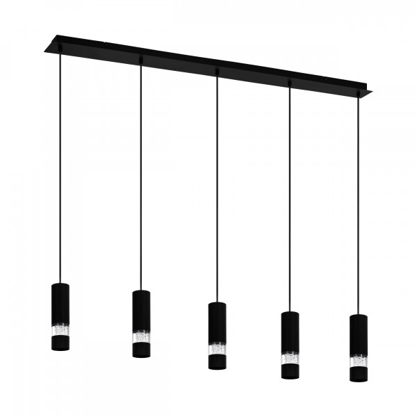 Hängeleuchte BERNABETA in schwarz aus Kunststoff