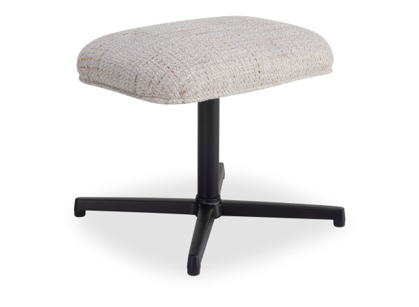 Hocker ROLF BENZ JOSS in Seidengrau aus Stoff