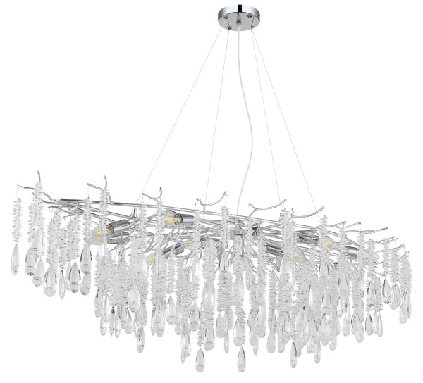 Kronleuchter KINGA in silberfarben aus Metall