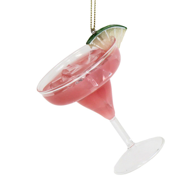 Weihnachtskugel COCKTAIL COSMOPOLITAN in pink aus Glas