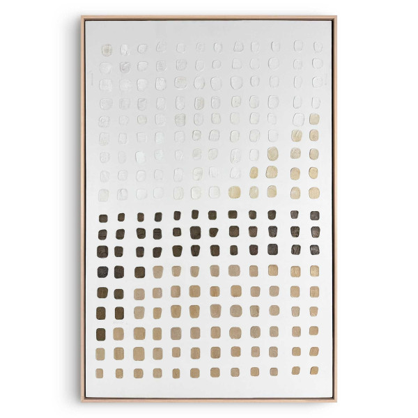 Reliefbild MUSTER in weiß aus Materialmix
