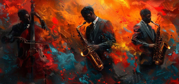 Akustikbild FURIOUS JAZZ in rot