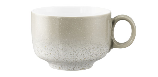 Milchkaffeeobertasse SENTO in creme aus Porzellan