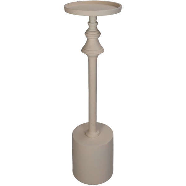 Kerzenhalter in beige aus Aluminium