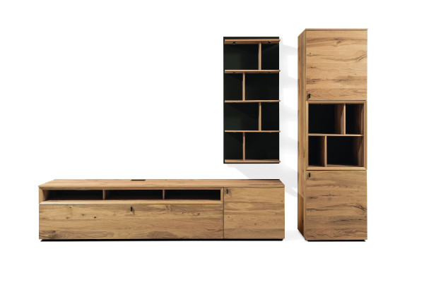 Wohnwand VENJAKOB ANDIAMO 3.0 in Eiche rustico aus Furniert