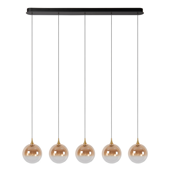 Pendelleuchte GISELA in amber aus Glas