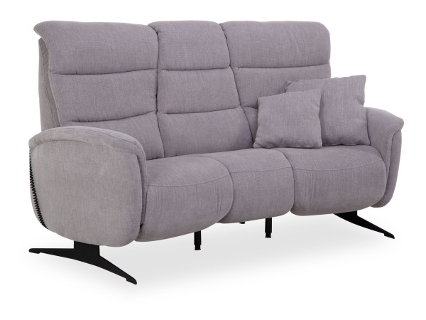 Trapezsofa MONDO VELLIA in platinfarben aus Stoff