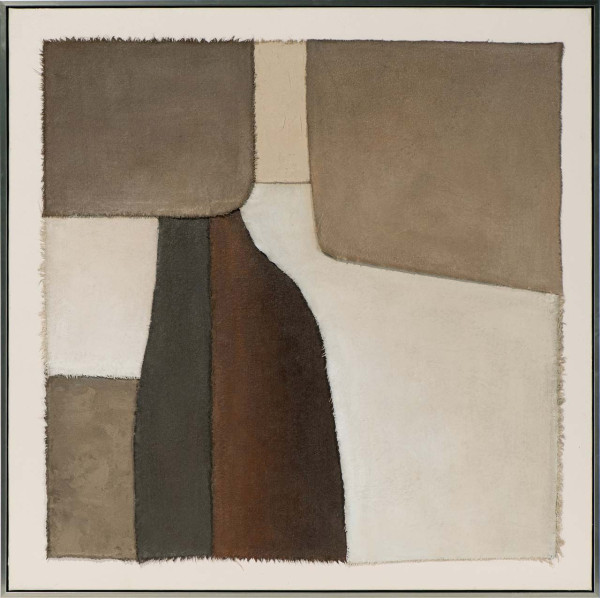 Gemälde BROWN GEOMETRY in beige aus Holz
