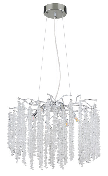 Kronleuchter LAVERNE in verchromt aus Metall