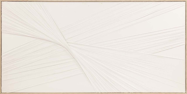 Gemälde FLOATING TENSIONS in beige aus Holz