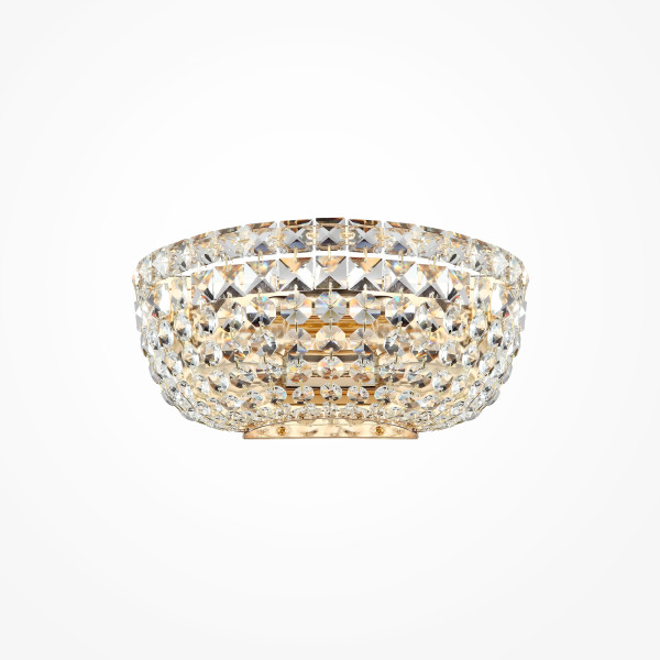 Wandleuchte BASFOR in goldfarben aus Metall