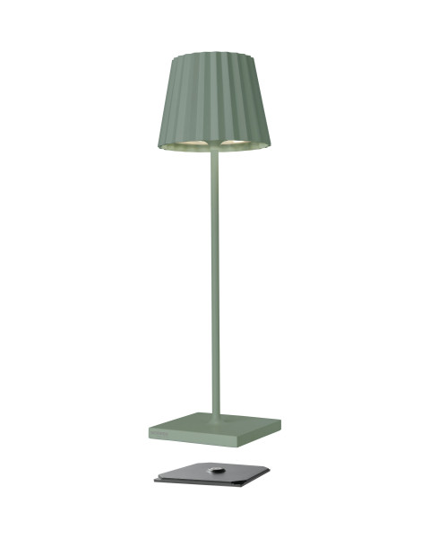 Tischleuchte TROLL RC in oliv aus Aluminium
