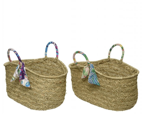 Tasche in mehrfarbig aus Seegras