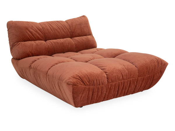 Recamiere ZEFERINO ASTI in orange aus Stoff