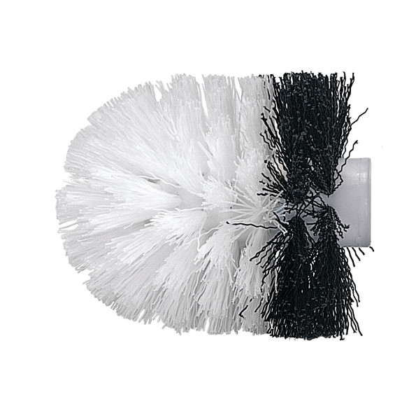 Ersatzbürste schwarz in schwarz/weiß aus Kunststoff