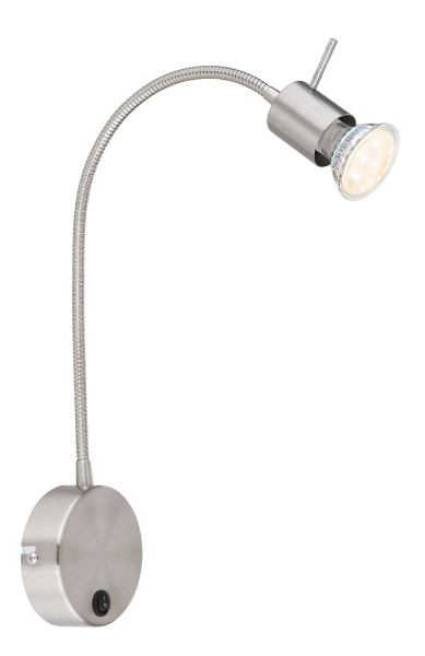 Wandleuchte MILLY in Nickel aus Metall