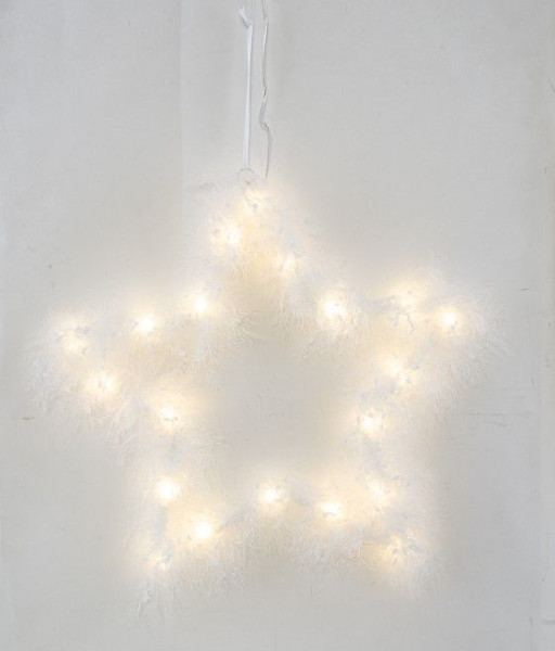 Weihnachtsstern LED in weiß aus Metall