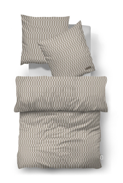 Bettwäsche Satin CINQUE in braun aus Baumwolle