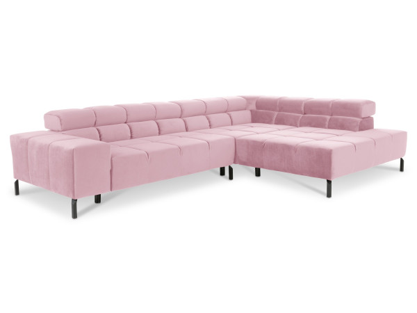 Polsterecke CATELYN in rosa aus Stoff