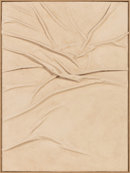 Gemälde ORAGANIC LINES in beige aus Holz