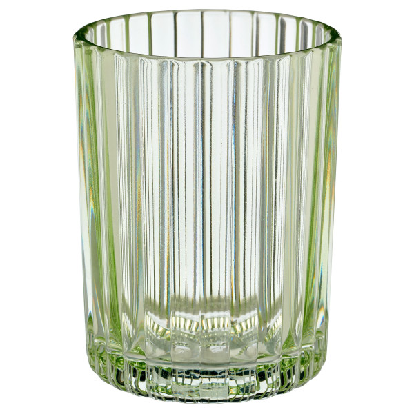Teelichthalter in hellgrün aus Glas