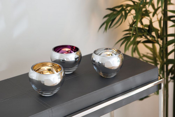 Teelichthalter COLORE silber