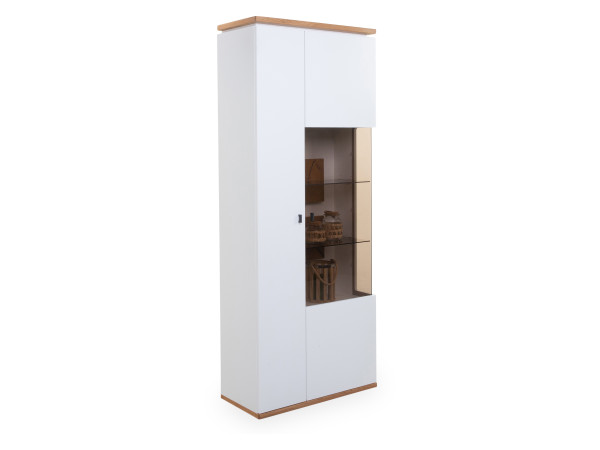 Vitrine HARPER MASKAT in weiß aus Dekor