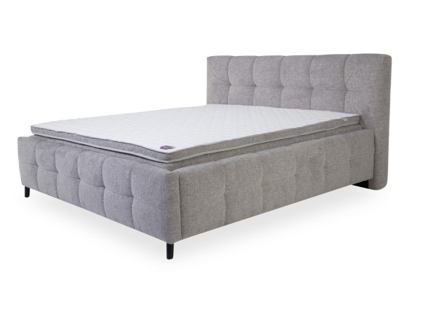 Polsterbett HARPER JACA in grau aus Stoff