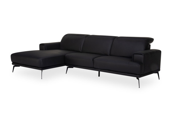 Polsterecke HARPER HUMERA in schwarz aus Leder