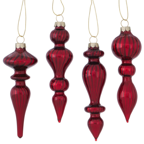 Weihnachtskugel BRILEA in rot aus Glas