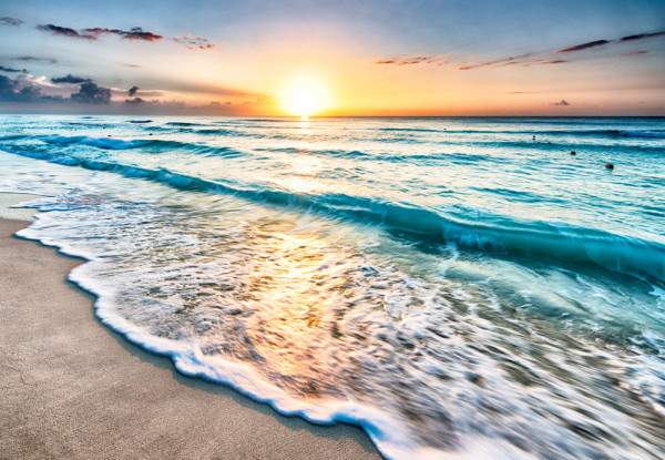 Akustikbild WELLEN AM STRAND aus Materialmix