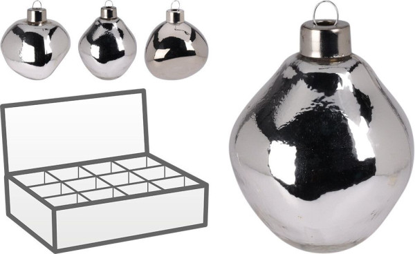 Weihnachtskugel ORGANIC in anthrazit aus Glas