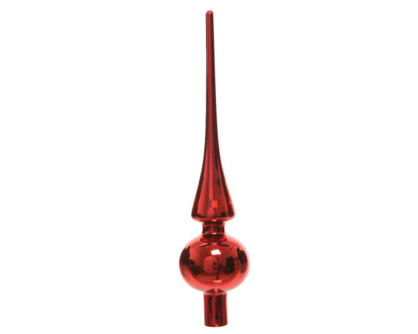 Baumspitze WEIHNACHTSROT in rot aus Glas