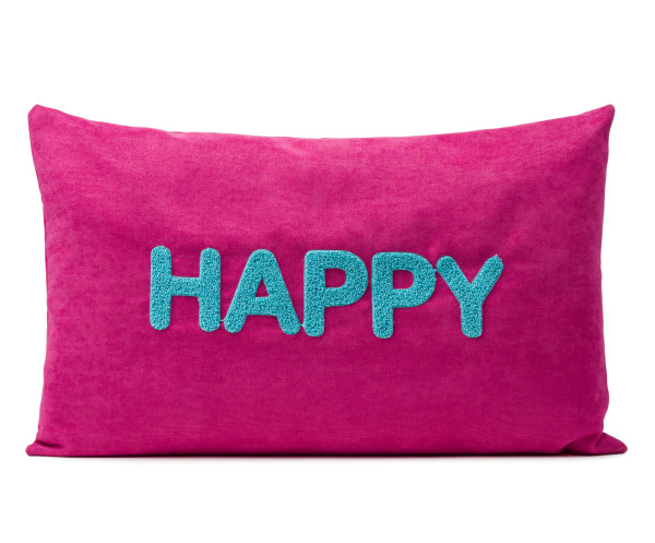 Kissenhülle HAPPY