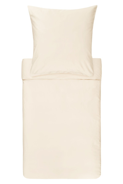 Bettbezug UNI CORDA in creme aus Baumwolle