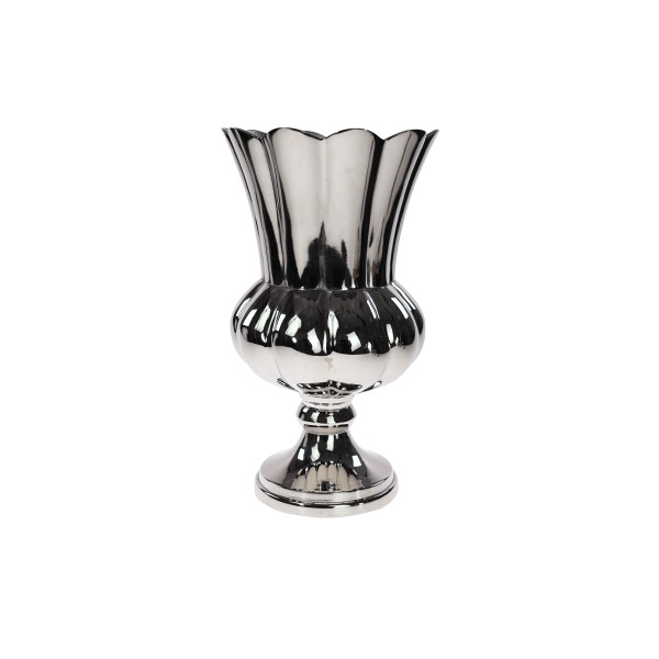 Vase FONTANA in silberfarben aus Aluminium