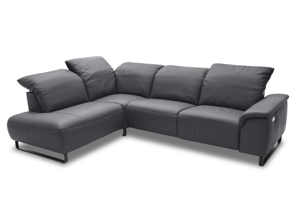 Polsterecke MONDO ATLA in schwarz aus Leder