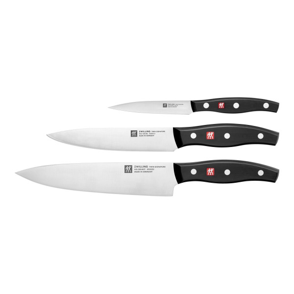 Messer-Set SIGNATURE in schwarz aus Materialmix