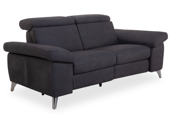 Sofa vito 2,5 Sitzer SERENITY 2.0 in dunkelgrau aus Stoff