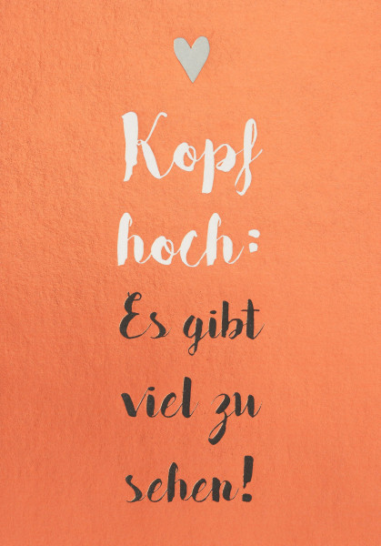 Karte Kopf hoch | Geschenkartikel | Wohnaccessoires | Accessoires